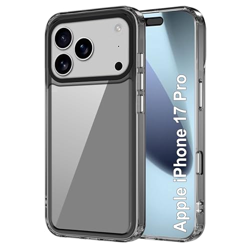 Image of Zapcase Back Case Cover for iPhone 17 Pro | Compatible for iPhone 17 Pro Back Cover | Case Cover with Camera Protection | (TPU + PC | Translucent Black)