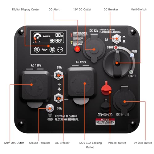 AIVOLT Inverter Generator 4300W Gas Powered Portable Super Quiet Outdoor Generator RV Ready for Camping Tools and Home Use, EPA Compliant 4 AI VOLT Generator Website 41GeHV uO5L. SL500 AI VOLT Generator Website