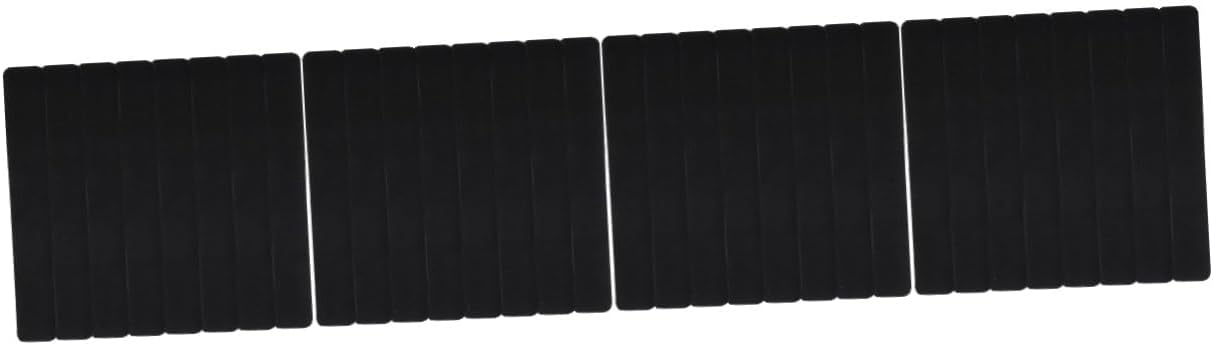 HOMSFOU 32pcs Self-Adhesive Felt Strip for Memo Board Versatile Bulletin Board for Photos Notes Reminders Easy Installation No Wall Damage Black