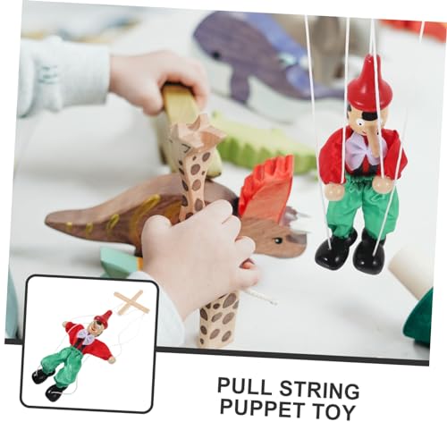 SKISUNO Marionette Puppet Wooden String Puppet for Adults with Movable Hands and Feet and Acting Skill Development Random Color