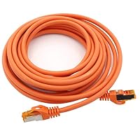 1aTTack.de 0,25m - Cat.7 Netzwerkkabel Orange - 1 Stück Gigabit Ethernet LAN Kabel 10000 Mbit s Patchkabel Cat7 Kabel S FTP PIMF Schirmung LSZH Cat.7 Rohkabel Rj45 Stecker Cat 6a - 1 x 0,25 Meter – Ansicht 4
