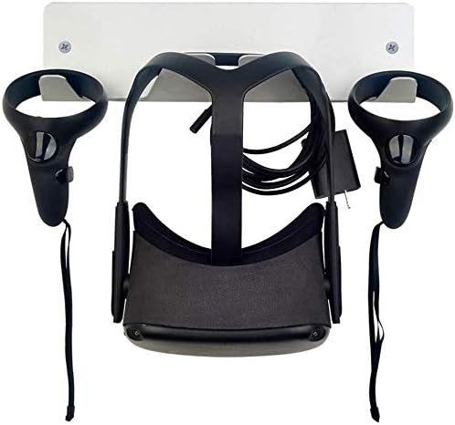 Allkpoper VR Wall Mount Stand Hook for Oculus Quest 2 - Metal VR Headset Hook Storage Rack Holder Compatible for Valve Index/Oculus Rift S/HP Reverb G2,HTC Vive Pro Headset&Touch Controllers