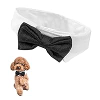 Fliege Hund,Fliege für Hund Hochzeit,Hundefliege,Hunde Fliege Hochzeit,Formelle Hundehalsband,Verstellbares Halsband Halsketten für kleine Hunde bei Hochzeitsfeiern und Geburtstagsfeiern Schwarz (S)