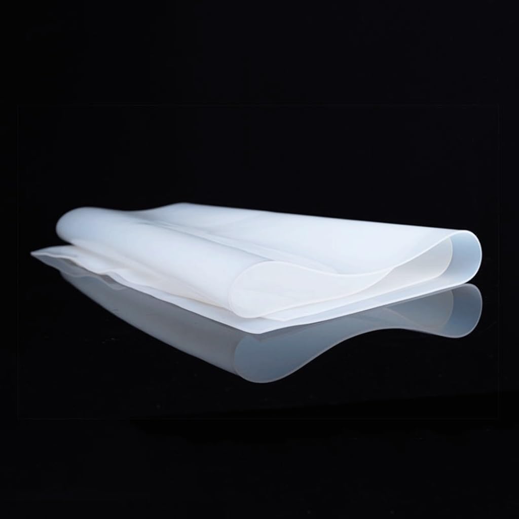 Durchscheinende Silikonkautschukplatte for Schutz der Tischplatte, weiße Dichtung, hohe Temperaturbeständigkeit, verschleißfeste Platte(500x500x2mm)