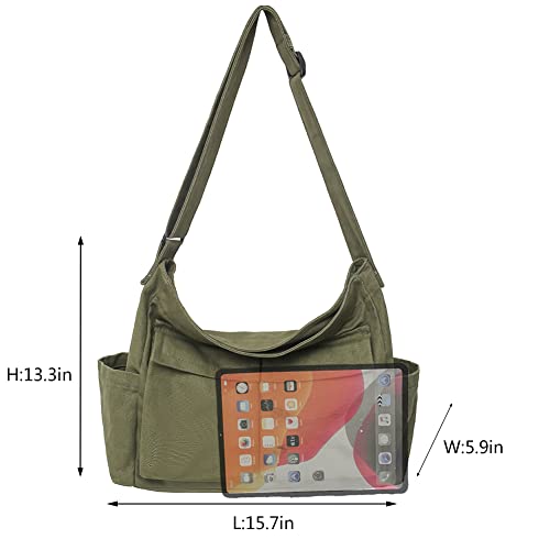 Pragari CHUNGREEN Canvas Messenger Bag Crossbody thumb #4