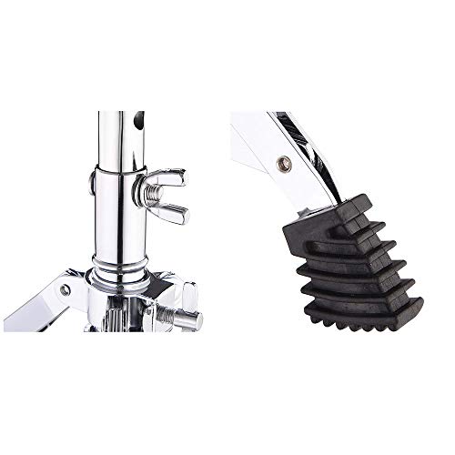 Zehuoge Drum Throne Padded Seat Drummer Stool 360 Degree Swivel Round Chair 12"-20" Adjustable Height Folding Stand Percussion Accessory(Round Padded Seat)… #TOP7