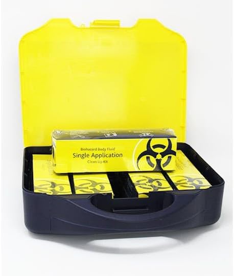 V Safety Bodily Fluid Clean-Up Point with Biohazard Kit – Wall Mounted Spill Response Point for Workplace & Schools