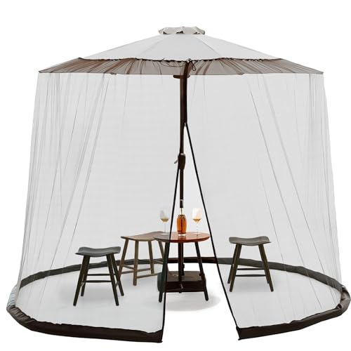 Zanzariera per Ombrellone da Giardino, dellyy 2.3 * 3M Ombrellone da Giardino Zanzariera, Gazebo Zanzariera da Esterno Giardino, per padiglione da Padiglione, Pergolato, Terrazzo, Balcone