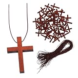 Diy-kreativität: mit vorgebohrten löchern sind diese anhänger ideal zum basteln von ornamenten, sodass sie ihre kreativität und urlaubsstimmung zum ausdruck bringen können, holzkreuzanhänger, holzkreuzanhänger