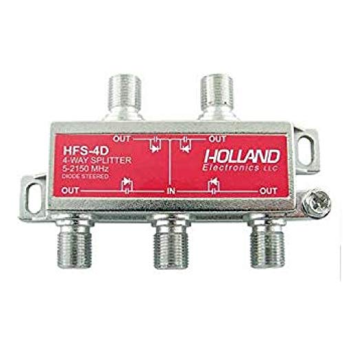 4-Way HD RF Cable TV 2150 Mhz Splitter - Thumbnail 4