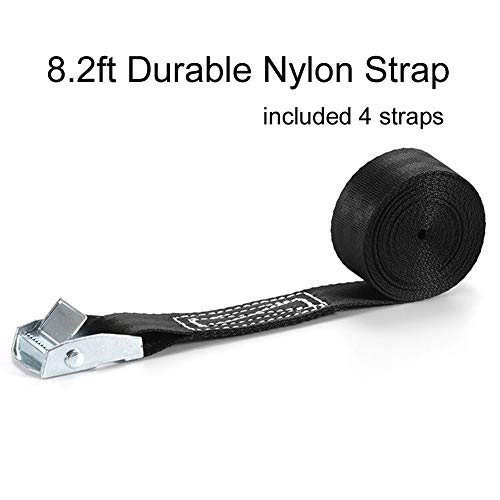 letsgood Heavy Duty Trampoline Anchor Kit - Safety Galvanized Ground Anchor Spiral Wind Stakes and Tie Down Straps, Set of 4 - Thumbnail 2