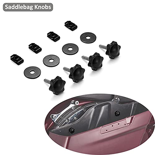 Advanblack Us Stock 4.5" Stretched Extended Saddlebags W/Security Knobs Fits For H-D Touring 2014-2023 Road King Electra Road Street Glide Ultra Classic (Vivid Black) #TOP4