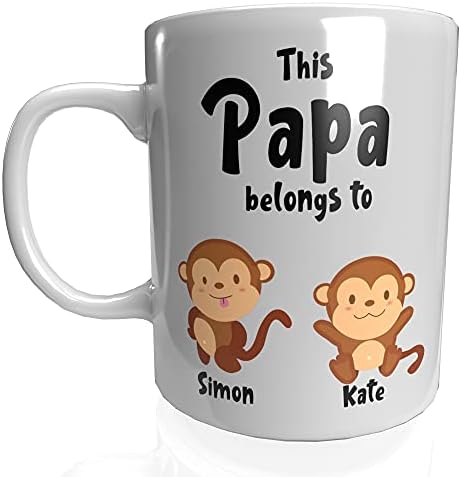 Print Maniacs Personalised Fathers Day Mug Gift Dad Uncle Grandad Christmas Birthday New Born First 1 Monkey (Grandad)