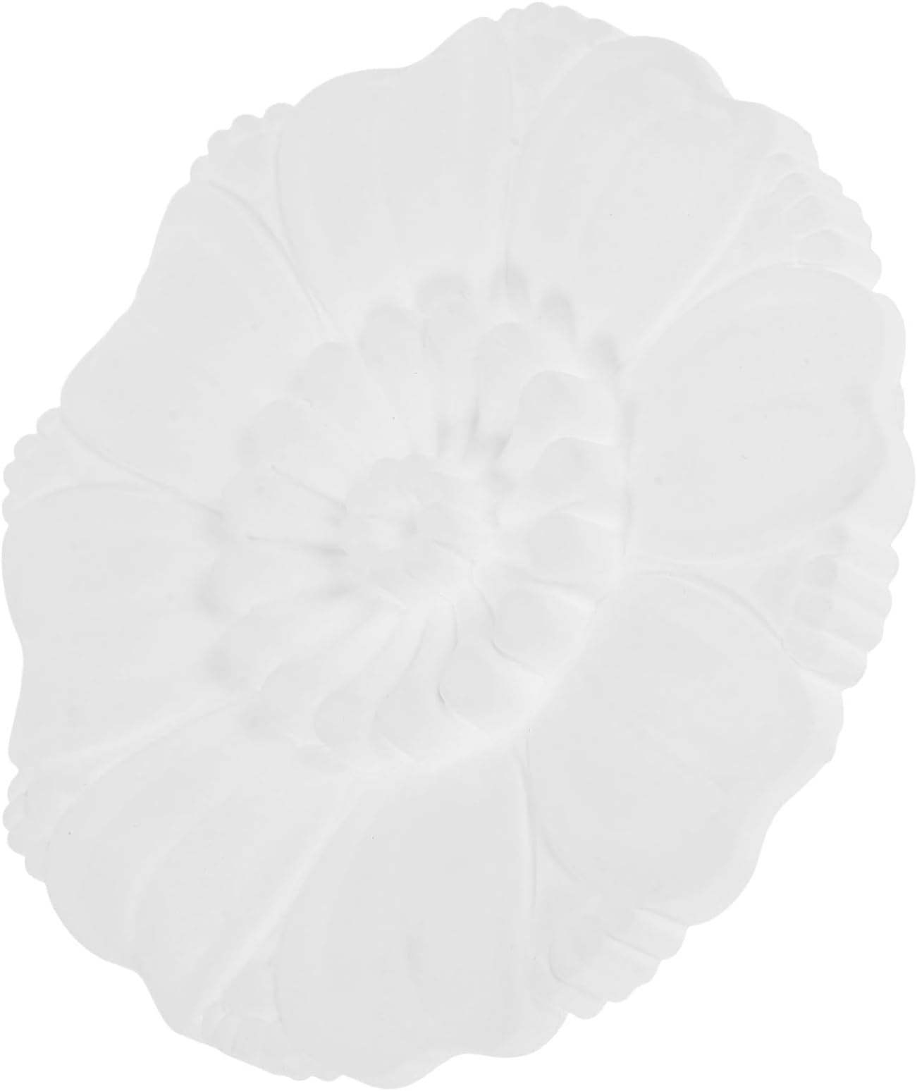 White Plastic Ceiling Medallion Decorative Light Fixture Ring Embossed Ceiling Cover for Indoor Lighting European Style for Home