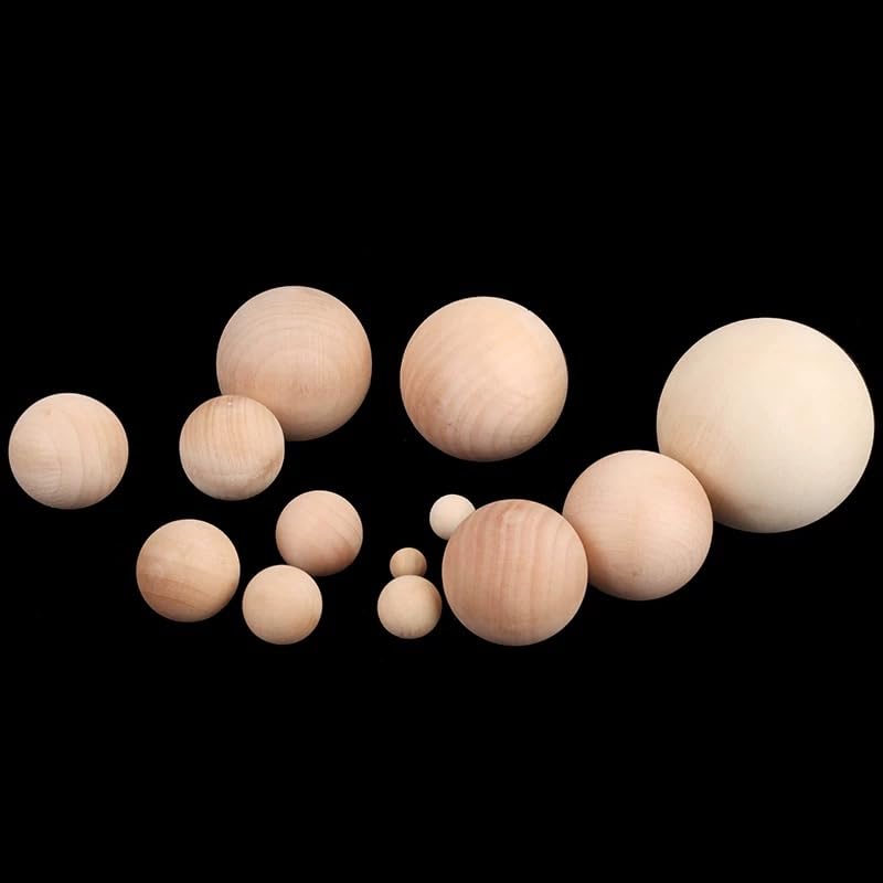 Plain Natural Wooden Craft Round Balls Beads with NO Hole Size Diamter 6mm - 90mm for DIY (5,75mm)