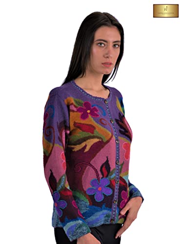 Womens Sweaters Alpaca Cardigan – Chest Lined Embroidered True Fit Sweater - Womens Fall Fashion 2022 Delight! (Trinity-M) #TOP6