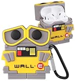 Besoar Wall Robot for Airpod 1/2 Case, Cartoon Cute Fashion Cool Silicone Design Character Cover for Airpods, Unique Stylish Kawaii Funny Fun Protective Shell Girls Women Girly Boys Cases Air Pods 2&1