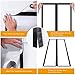 Transparent Insulated Door Curtain, Magnetic Thermal Door Cover Screen Door Self-Closing Privacy Door Screen Hands Free for Patio, Kitchen, Bedroom, Air Conditioner Room, Fits Doors up to 36