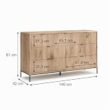 Vicco Sideboard Eliza, Chêne Viking, 42x81cm - 3