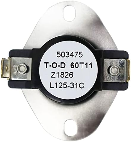 Romalon 6931EL3003D Thermal Fuse & 6931EL3001F Thermostat L125-31C Replacement Compatible With Ken-More L-G Replaces Dle5955w 1268366 1377779 AP5072172 AP4440975 PS3530482 PS3530485