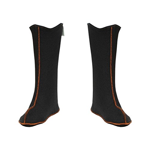 Stövelinlägg av filt 28 cm vinter gummistövlar strumpor innesko innersula skoinlägg svart 36