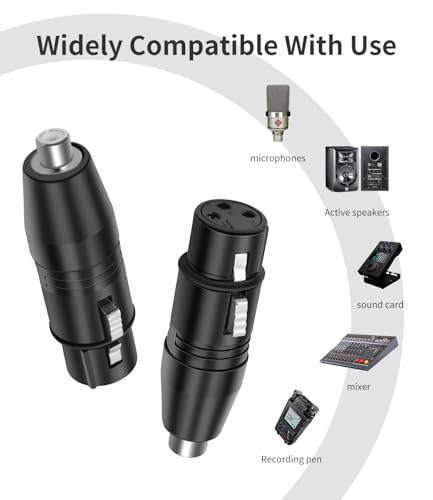 Adaptador XLR Hembra a RCA Hembra 2 unidades miniatura 4