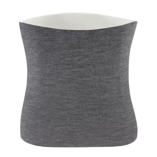 MilyaDE Finto inverno cashmere, scaldacollo, scaldacollo, scaldacollo, da donna, da uomo, per anziani, per la vita, per la cura dello stomaco, elastico per la vita, A-grigio., M