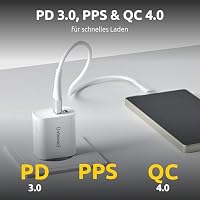 Intenso 30W USB-C & USB-A Schnellladegerät - Power Delivery Adapter, Weiß – Ansicht 4