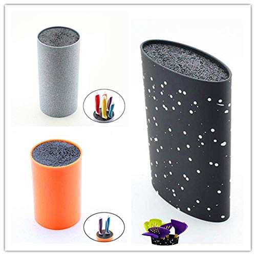 Keepingcoox Universal Knife Block Holder With Premium Nylon Insert - Cooking Utensils Holder, Perfect For Ceramic Knives, Steak Knives And Kitchen Accesseries Storage (Cylinder) #TOP6