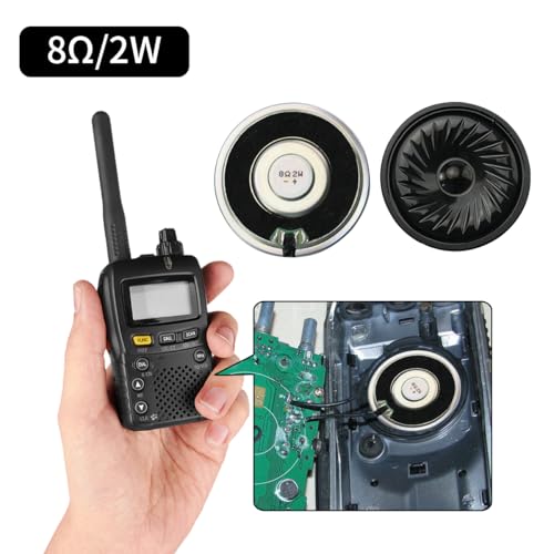 Small Speaker, 8Ohm / 2W Audio Horn, Speaker Audio Amplifier DIY Accessories, Diameter: 50.7MM/ 2inch, Width : 50.7mm/ 2inch;Height: 10MM/ 0.39 inch, with 20CM Terminal Cable.(2Pack)