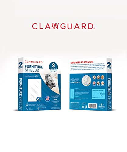CLAWGUARD Marine Grade Furniture Shields The Ultimate Clear Cat Scratch Pads to Protect & Cover Couch/Sofa/Chair/Upholstery, Crystal Clear