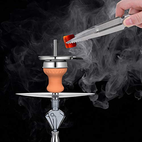 DFESKAH Shisha Tonkopf Set, Shisha Kopf Set inkl. Kaminaufsatz + Tabak Sieb & Dichtung, Premium Wasserpfeife Zubehör für… – Bild 6