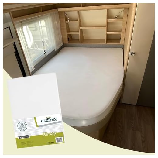 Dexitex - Spanbettlaken Hubbet - Wohnmobil mit Hubbett - Spanbettlaken Wohnmobil - Wohnwagen mit Hubbett - für Matratze Wohnmobil - Oeko-TEX - 100% Baumwolle - Weiß 8 Dexitex - Spannbettlaken Wohnmobil - Bettlaken Wohnmobil - Französische Bettwäsche - für Wohnwagen Bett - Oeko-TEX - Rechts, 1 Stück - Weiß