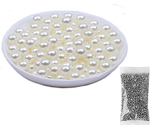 jasol Beads 5mm for Pearl Setting Machine no Hole Beads Pack of 50 Gram+ 15gram revit (White)-image-33