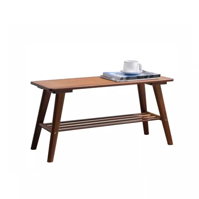 Banc à chaussures et tabouret de douche étanche en bois massif multifonction