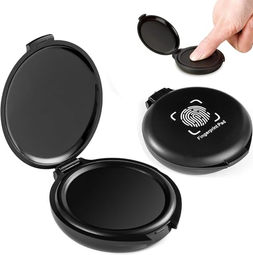 Fingerprint Ink Pad Kit – Black Stamp Pad for Fingerprint Identification, Crafting, and Documentation – Quick-Drying, Smudge-Free for Clear Prints – Ideal for Office and Personal Use
