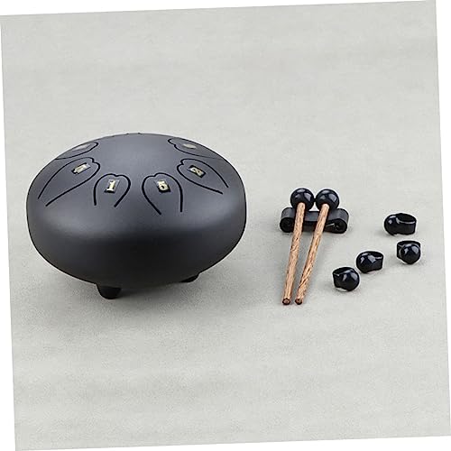 Tambor de lengua negro grande para percusión portátil miniatura 4
