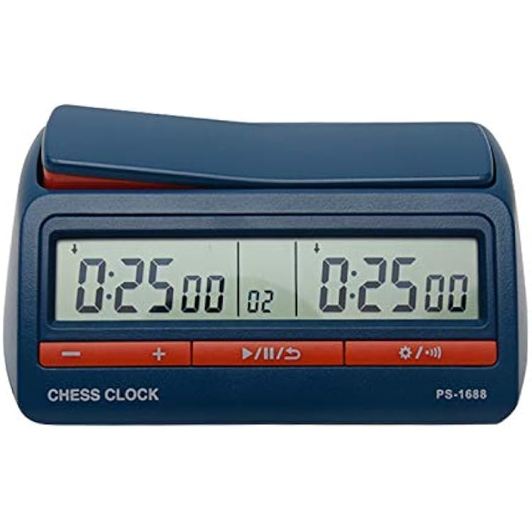 Chess Clock, Advanced Digital Chess &amp; Game Timer, ABS Digital Display Professional International Chess Clock - Blue