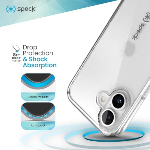 Image of Speck Clear iPhone 16 Plus Case - Slim GemShell Crystal Clear Phone Case