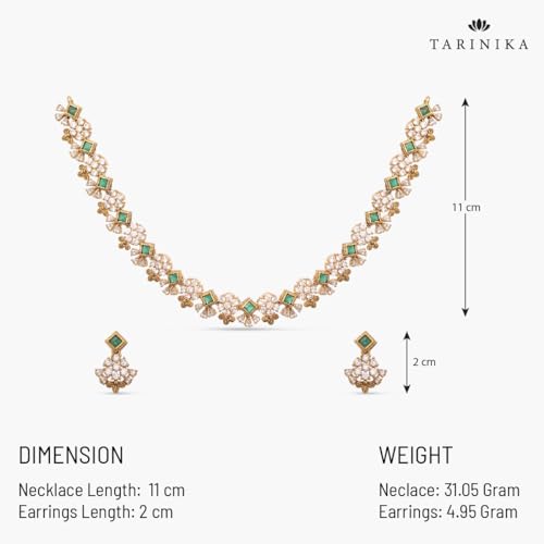TARINIKA Risay CZ Indian Necklace Set - Indian Jewelry Set for Women by TARINIKA - Used condition - Image 4