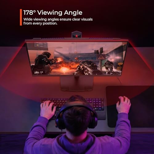 Image of OTEK NanoStrike 27F10C 27 Inch FHD Gaming Monitor, 180Hz, 1ms MPRT, HDR10, 99% sRGB, Frameless, HDMI 2.0, DP 1.4, Anti-Glare Display for PC, Laptop & Console