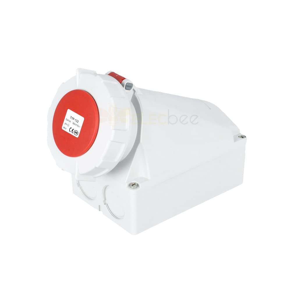 IEC60309 Waterproof Industrial CEE Connector Socket 4Pin 63A 400V 3P+E IP67
