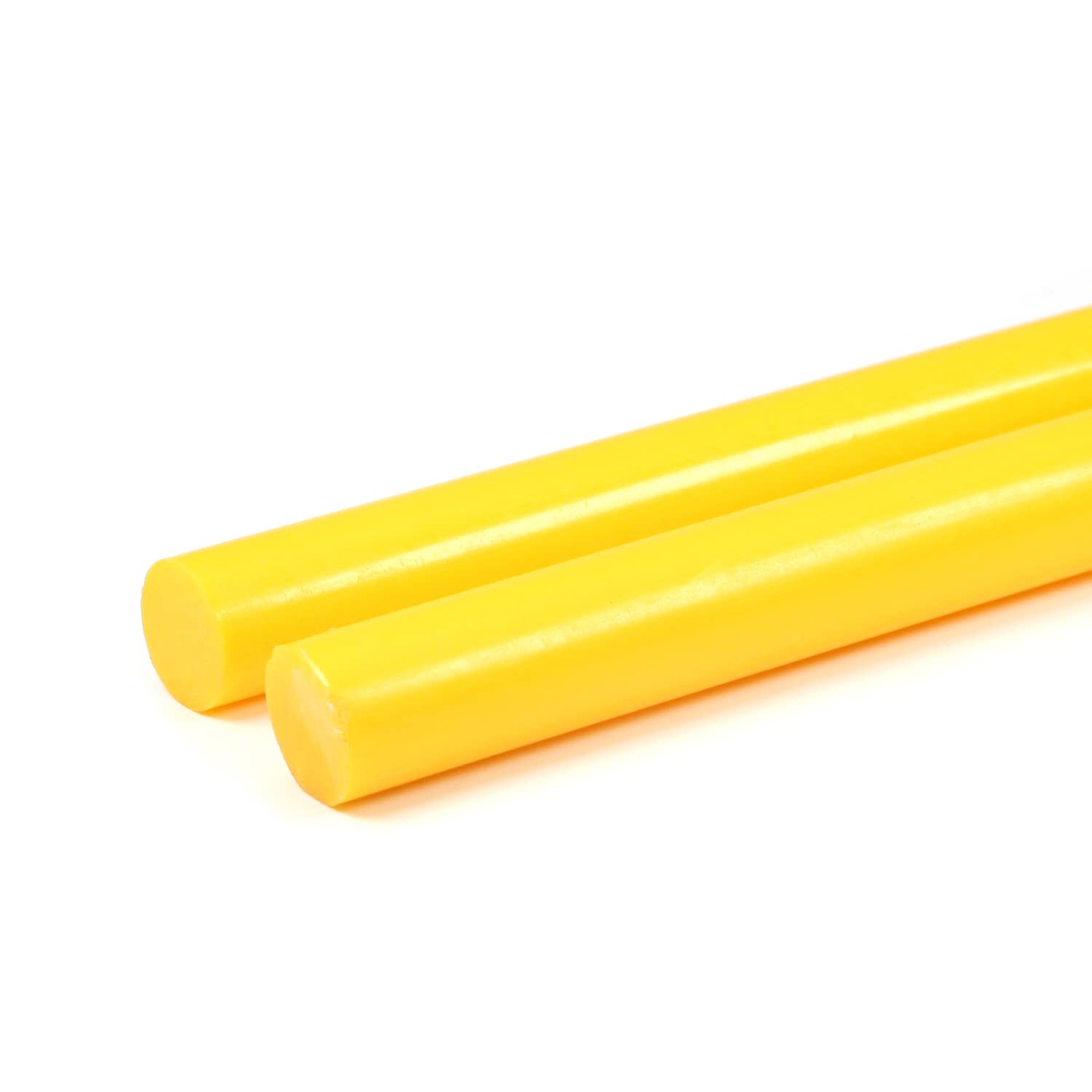 Othmro - Varilla redonda de plástico de copolímero de acetal, color amarillo, 2 piezas de diámetro de 6 mm, material POM, longitud 100 cm, ensayo para mecanizado