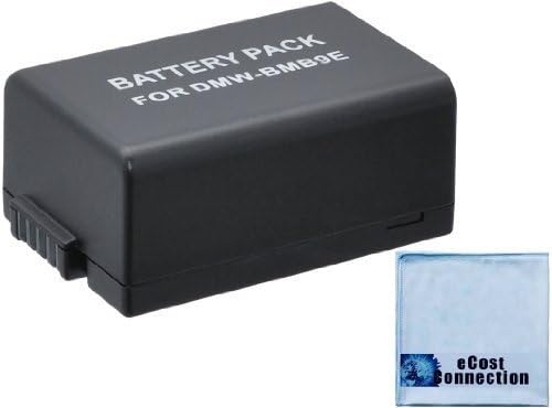 Replacement (1) DMW-BMB9 Battery for Panasonic Lumix DMC-FZ40K, DMC-FZ45K, DMC-FZ47K, DMC-FZ48K, DMC-FZ60, DMC-FZ70, DMC-FZ100, DMC-FZ150 Digital Cameras + Microfiber Cloth by eCost