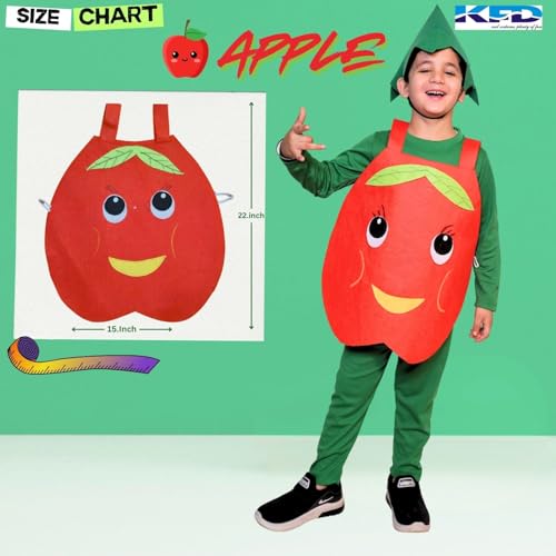 Image of Kaku Fancy Dresses Fruit and Vegetable Costume Paper Cutout with Cap For Kids | Healthy Food Costume For Boys & Girls (Tracksuit Not Included)