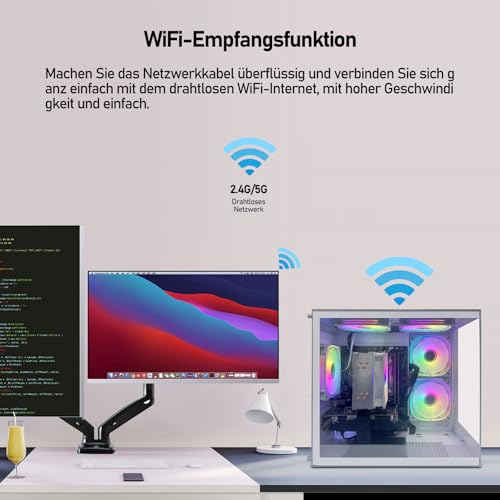 suevery Gaming PC Core i5-12400F (6 Kerne 12 Threads, bis 4,4 GHz) Desktop Computer Tower RTX 3050 6GB | 32GB RAM | 1TB NVMe SSD | WLAN | Win 11 | Prebuilt Gamer PC (Weiß)