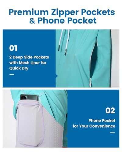 Image of maamgic 5inch Mens Swimming Trunks with Compression Liner 2-in-1 Swim Trunks Stretch Quick Dry Swim Shorts Zipper Pockets