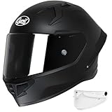 Motorradhelm Integralhelme für Erwachsene, Vollvisierhelm für Erwachsene mit getöntem und klarem Visier, ECE-zertifizierter Motorradhelm für Männer und Frauen