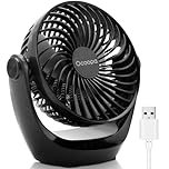 OCOOPA USB Desk Table Fan with Strong Airflow & Quiet Operation, Portable Cooling Fan Speed Adjustable 360°Rotatable Head for Home Office Bedroom Table and Desktop