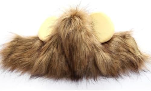 Cute Lion Mane Cats Wig Hat for Dogs and Small Dog Pet Decor Accessories Costume Fancy Hair Cap Supplies(Size S) image 4